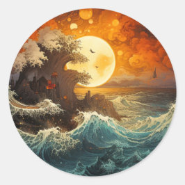 Adesivo Ascensão Sun Wave Yin Yang Artes Marciais