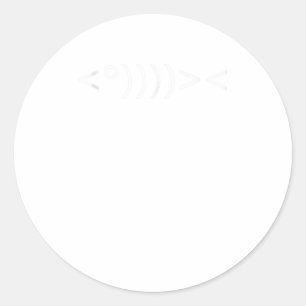 Adesivo ASCII Art Peixe Nerd Pesca Geek PC Engraçado