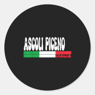 Adesivo Ascoli Piceno Cidade Itália Bandeira Itália Vintag