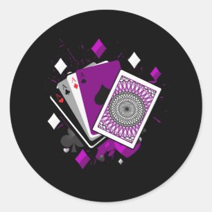 Adesivo Asexualidade Sinalizador Ace Jogando Cartões Filer