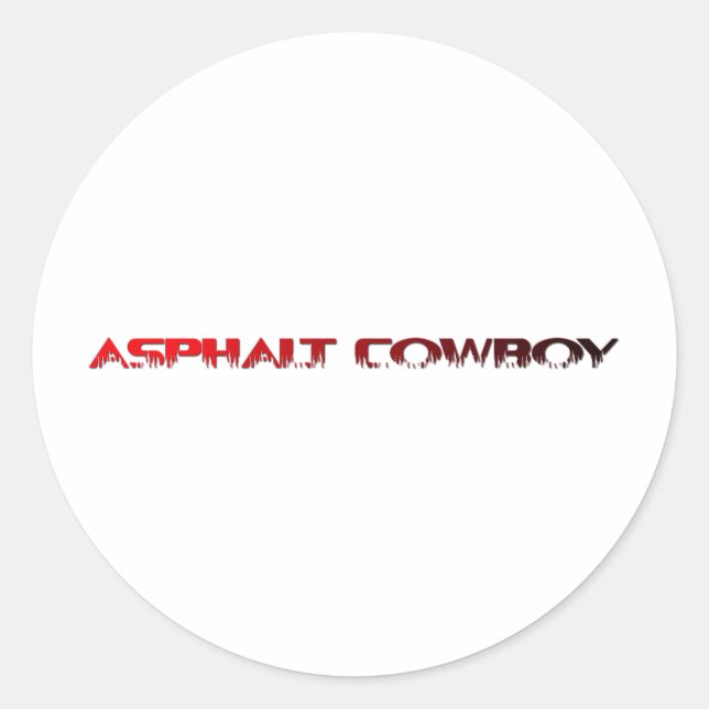 Adesivo Asfalto Cowboy Vermelho Linha 1 (Frente)