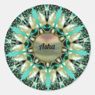 Adesivo ASHA ~ Padrão de Abstrato brilhante ~ Personalizad