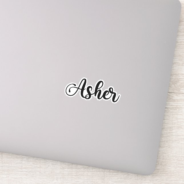 Adesivo Asher Name - Caligrafia manuscrita (Detalhe)