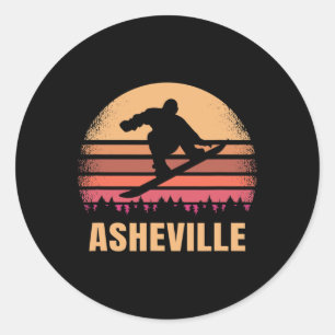 Adesivo Asheville North Carolina Snowboard Vintage Nc 8