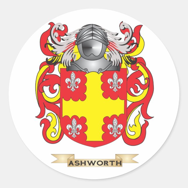 Adesivo Ashworth Casaco de Armas (Crest Familiar) (Frente)