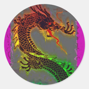 Adesivo Asiático, chinês, dragão Mythical, ano do drag
