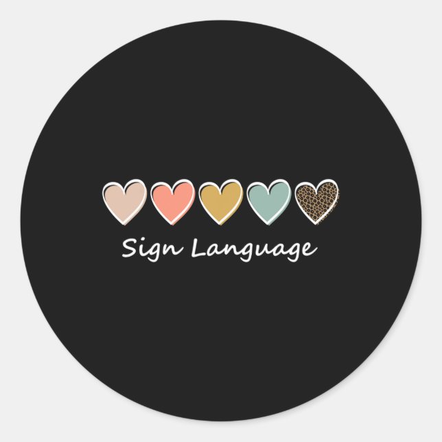 Adesivo Asl Alphabet American Asl Teacher Sing Language  (Frente)
