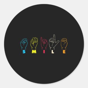 Adesivo Asl Alphabet American Sing Language Asl Professor