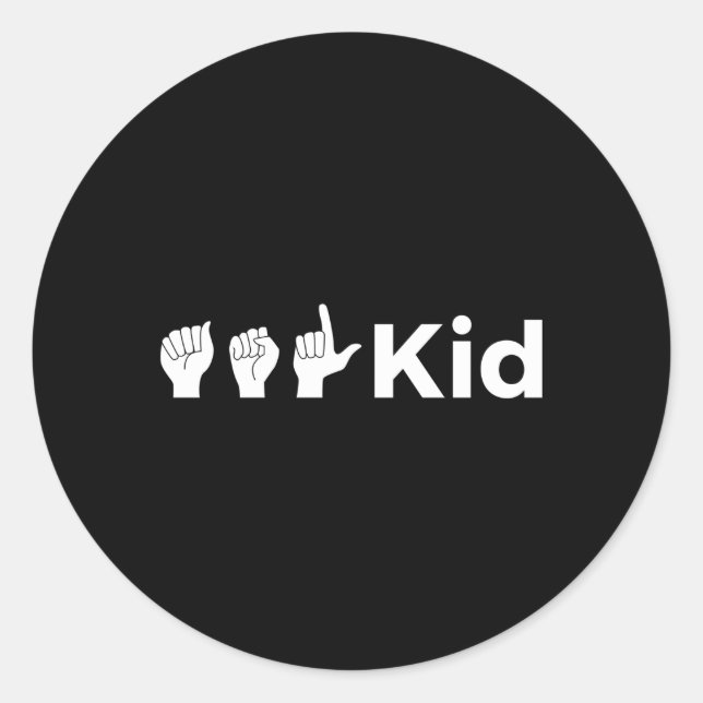 Adesivo Asl American Sign Language (Frente)