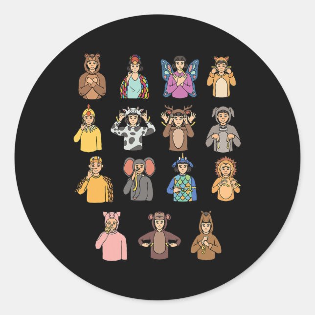 Adesivo Asl Gesture Mão Surdo Ouvindo Perda Consciência (Frente)