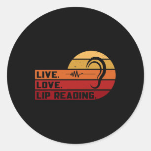 Adesivo ASL Live Love Lip Lading Sign Language (Linguagem