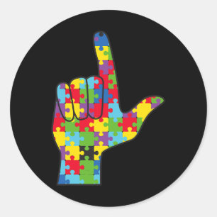 Adesivo ASL Love Sign Autism Awarse Support