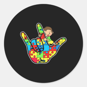 Adesivo ASL Love Sign Language Autism Awarsm Suporte