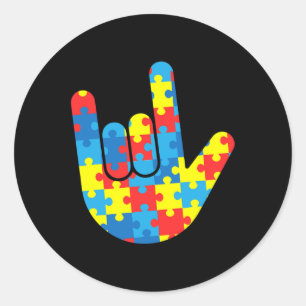 Adesivo ASL Love Sign Language Autismo Dar Consciência