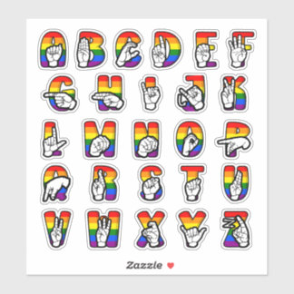 Adesivo ASL Pride Alphabet