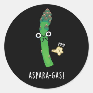 Adesivo Aspara-gas Funny Asparagus Veggie Pun Dark BG