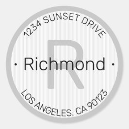 Adesivo Aspecto moderno | Preto Branco & Endereço de devol