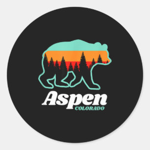 Adesivo Aspen colorado esqui snowboard urso 