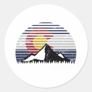 Adesivo Aspen Colorado Flag - Co Bluebird Day Mountain