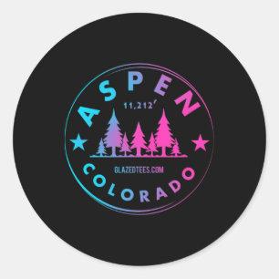 Adesivo Aspen Colorado - Floresta de Montanha Grande Retro