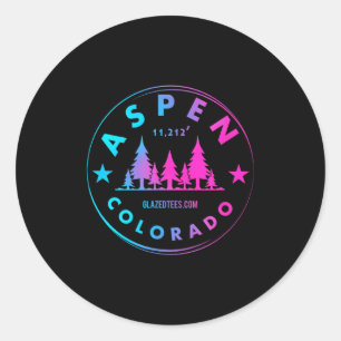 Adesivo Aspen Colorado - floresta retrô de montanha grande