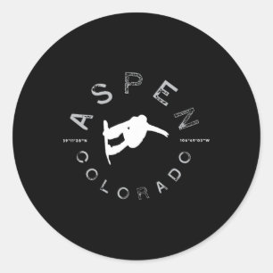 Adesivo Aspen Colorado Graphic Vintage Snowboard