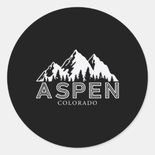 Adesivo Aspen Colorado Mountain Ski Férias de Esqui Trip W