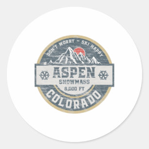 Adesivo Aspen Colorado Rocky Mountains Tee Hiking Camping