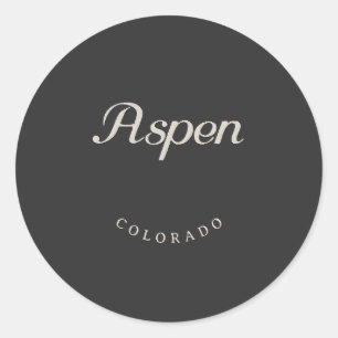 Adesivo Aspen Colorado White Font
