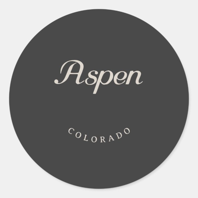 Adesivo Aspen Colorado White Font (Frente)