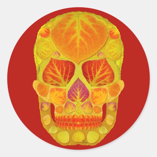 Adesivo Aspen Folha Crânio 13 (Frente)