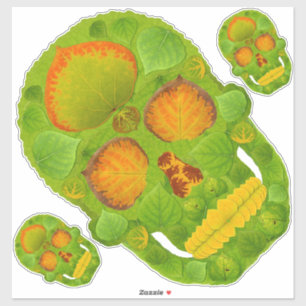 Adesivo Aspen Folha Skull 10