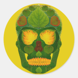 Adesivo Aspen Leaf Skull 9