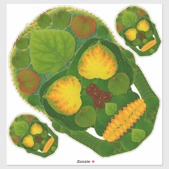 Adesivo Aspen Leaf Skull 9 (Folha)