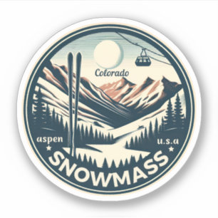 Adesivo Aspen Snowmass   Colorado Ski, presentes de neve