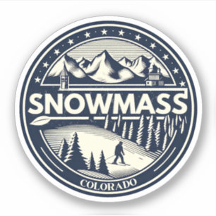 Adesivo Aspen Snowmass Presentes de esqui e snowboard Co