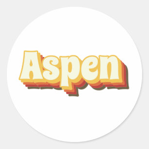 Adesivo Aspen Texto de Vintagem Retroativa