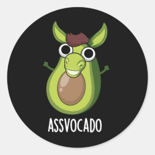 Adesivo Ass-vocado Funny Avocado Pun Dark BG