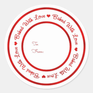 Adesivo Assado Com Amor Tratar Vermelho Brilho Glam Modern
