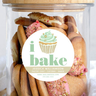Adesivo Assar de Chef de Pastelaria Dourada retrocupcake N