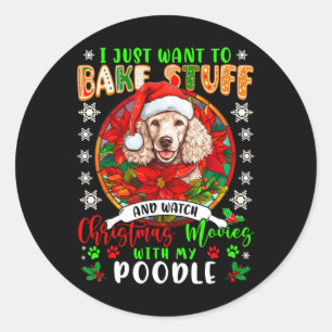 Adesivo Assar E Assista Filmes Xmas Com Meu Poodle Lo