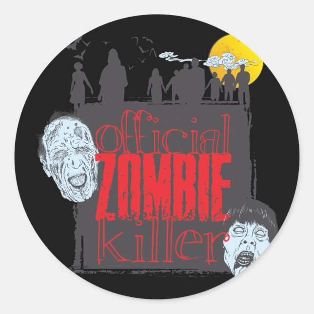 Adesivo Assassino Zombie Oficial (Frente)