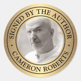 Adesivo Assinado pelo autor gradiente personalizado do our