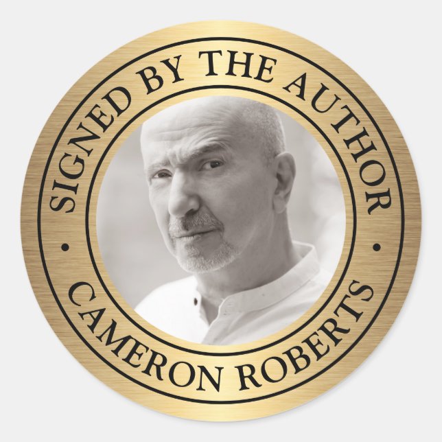 Adesivo Assinado pelo autor gradiente personalizado do our (Frente)