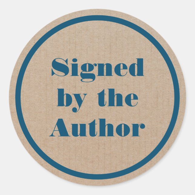 Adesivo Assinado pelo autor Kraft Classic Round Sticker (Frente)