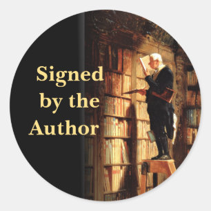 Adesivo Assinado pelo Autor Stickers Man in Library