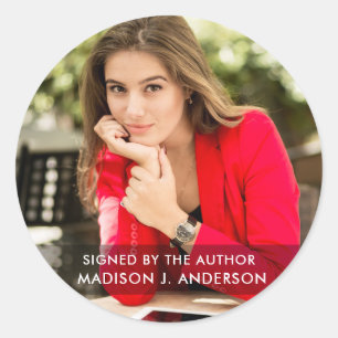 Adesivo Assinado pelo Autor Writer Photo Round B Large