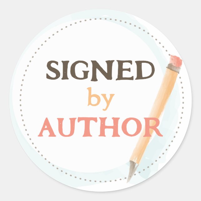 Adesivo Assinado por Autografado para Livros Autografados (Frente)