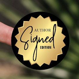 Adesivo Assinado por Autor Edition Lançamento de Livro Pre