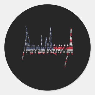 Adesivo Assinatura 2024 Presidente Patriótico Americano Ba